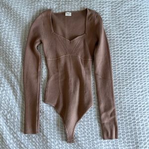 Abercrombie Corset Sweetheart Sweater Bodysuit